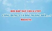 Công dụng của dấu ngoặc kép là gì? Ví dụ? Ngữ văn lớp 6 CTST